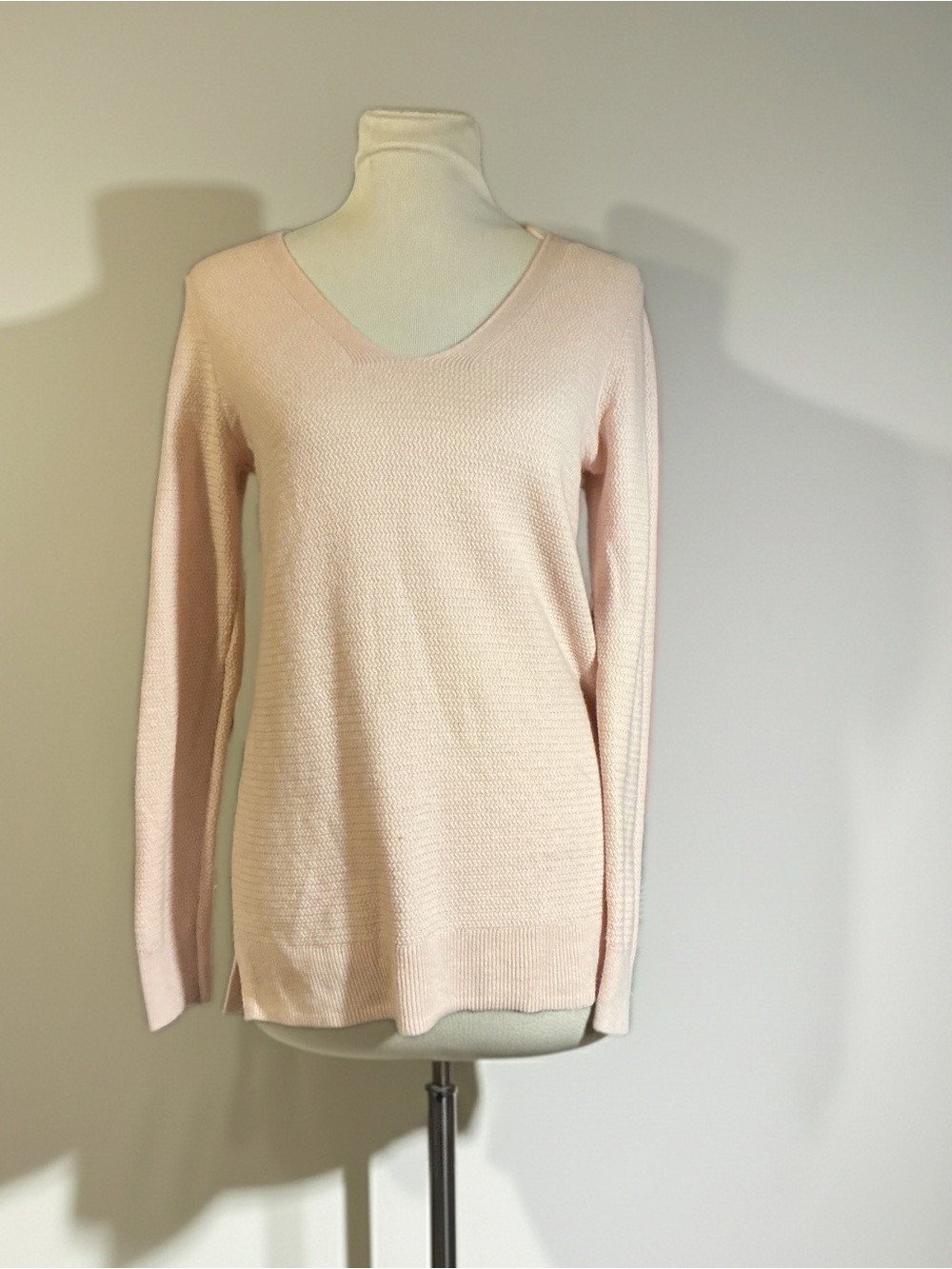 GAP Pale Pink V-Neck Knit Sweater